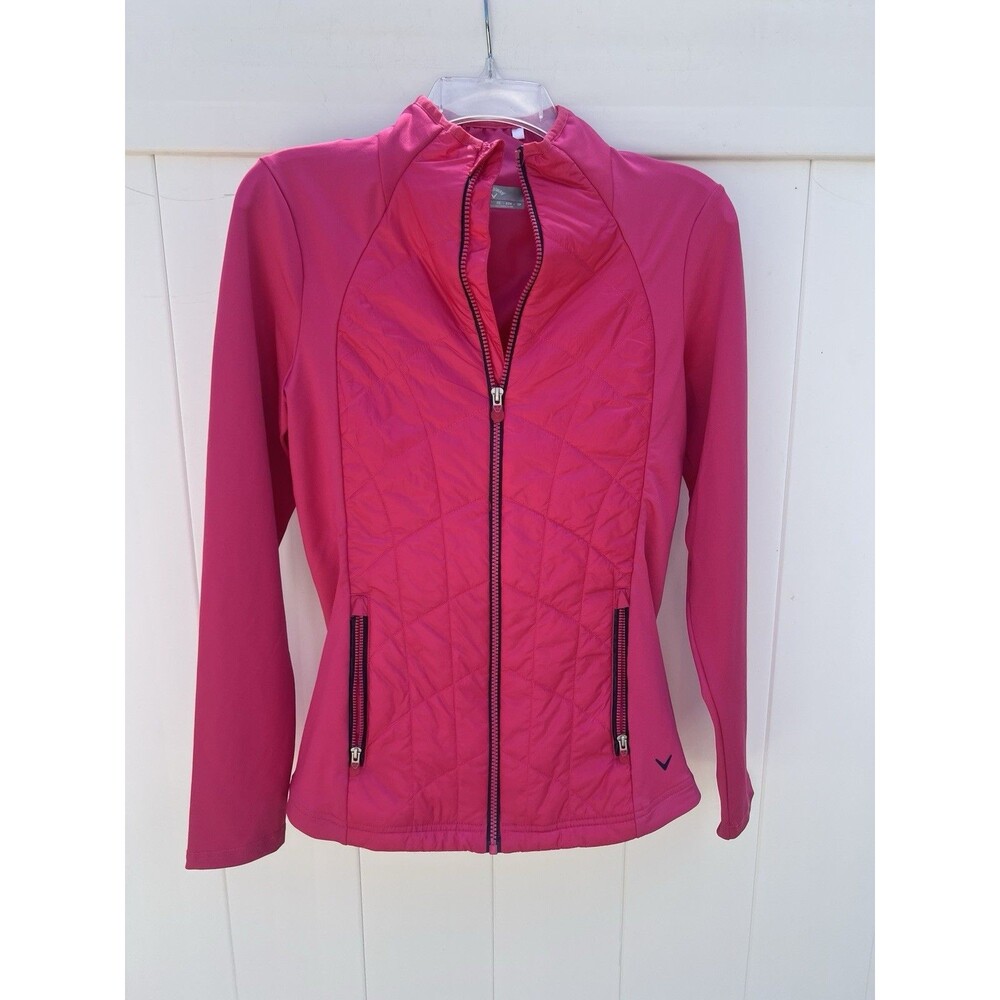 Callaway Weather Series Jacket Womens XS Full Zip Golf Puffer Pink